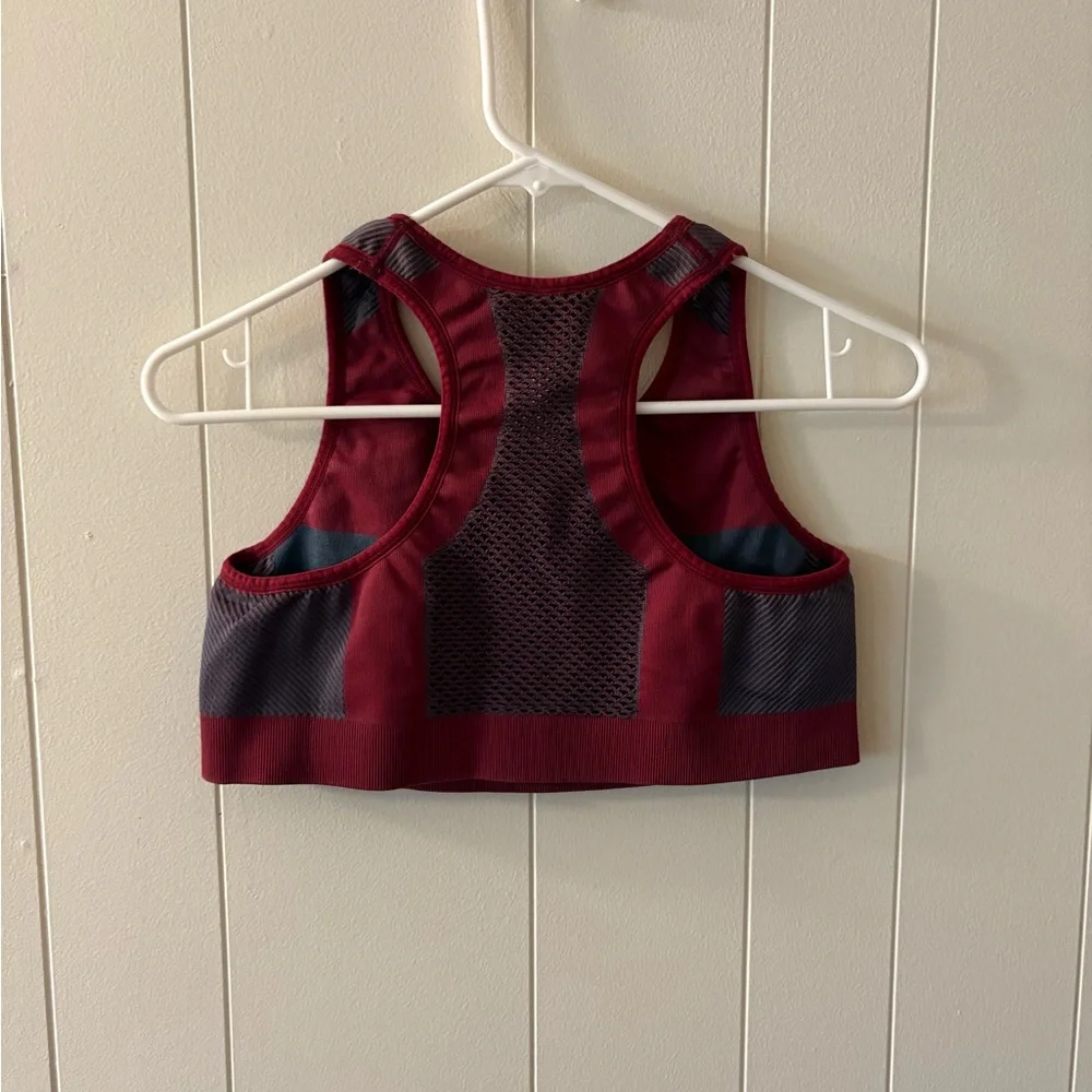 Target Women's Sports Bra - Burgundy and Dark Gray Measures medium - Picture 4 of 6